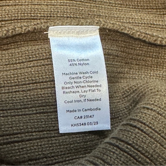 NWT Talbots MP Medium Petite Dark Green Cable Knit Sweater Vest - Picture 4 of 6